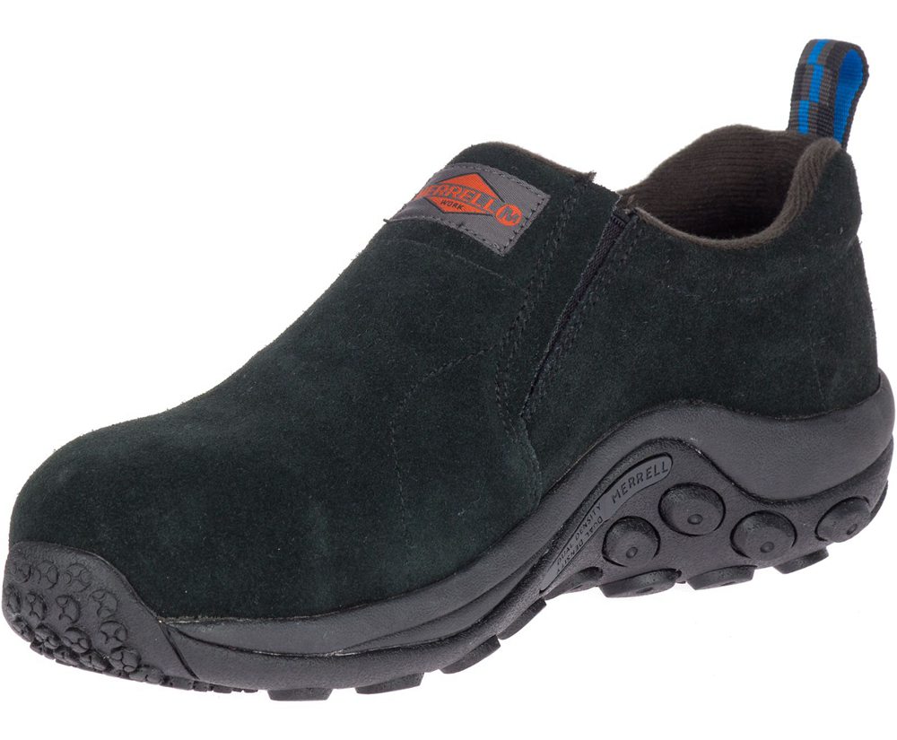 Merrell Slip Ons Black - Jungle Moc Alloy Toe Wide Width - Mens 47CERXKGD
